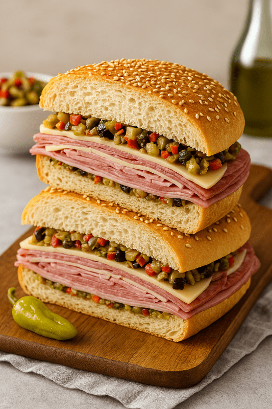Traditional Muffuletta Sandwich Recipe
