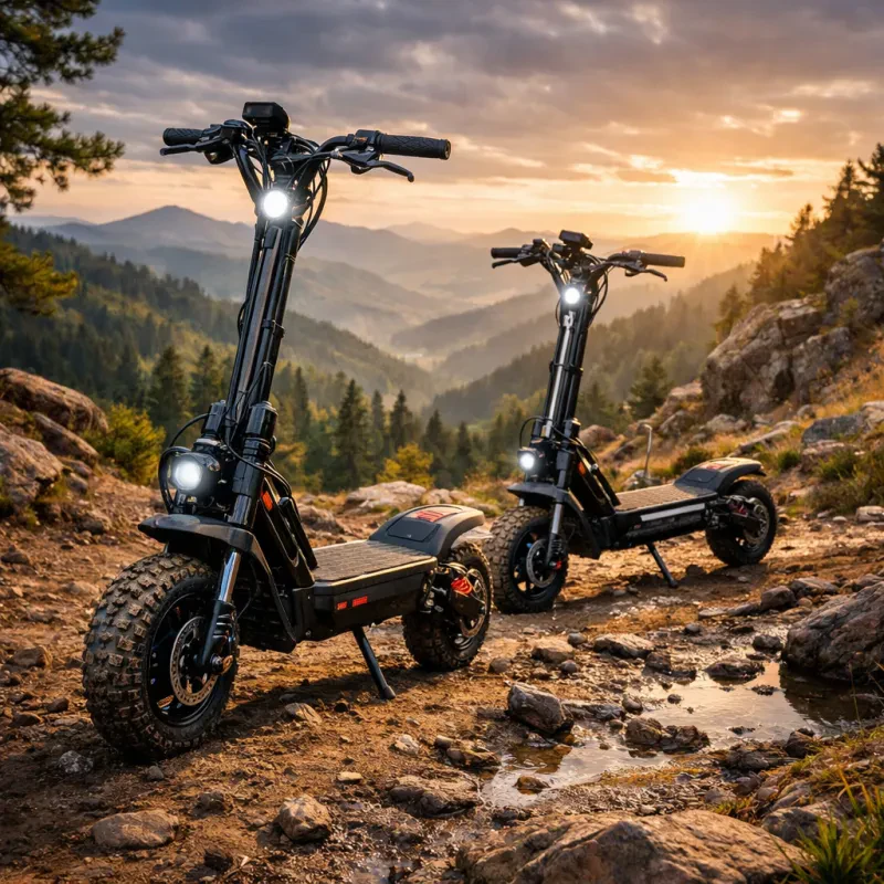 Discover the fun and freedom of riding electric scooters on rugged trails and wild paths