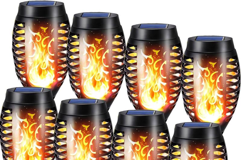 Through clever design and advanced technology flame effect solar lights look great