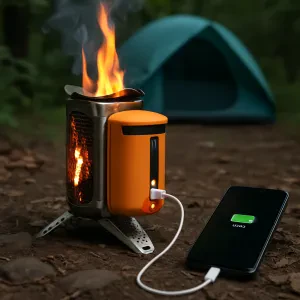 Power your adventures with a portable stove that keeps you cooking and charging