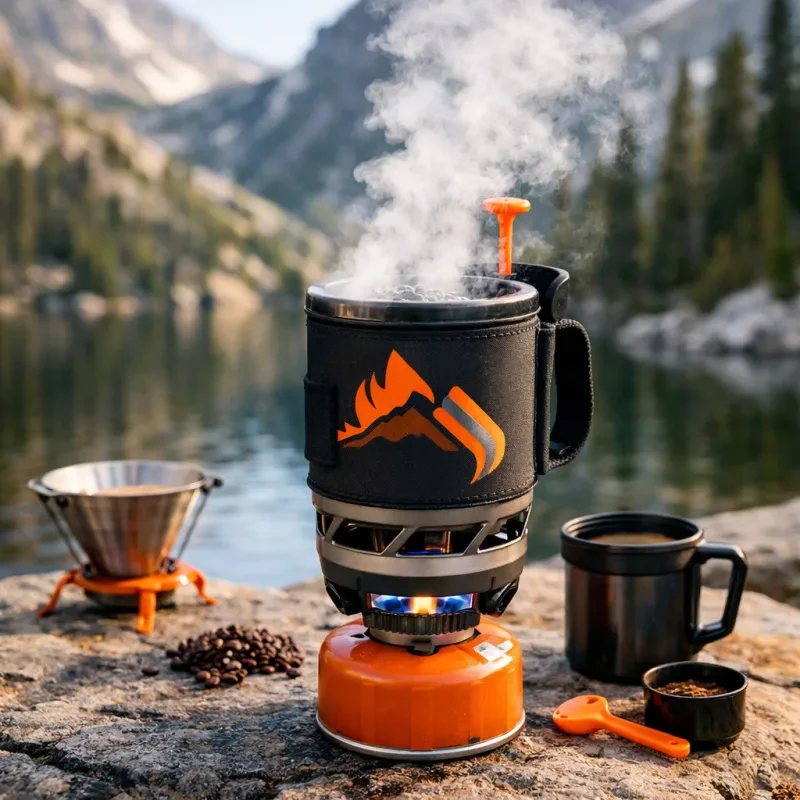 Get hot water in minutes for coffee and meals while camping