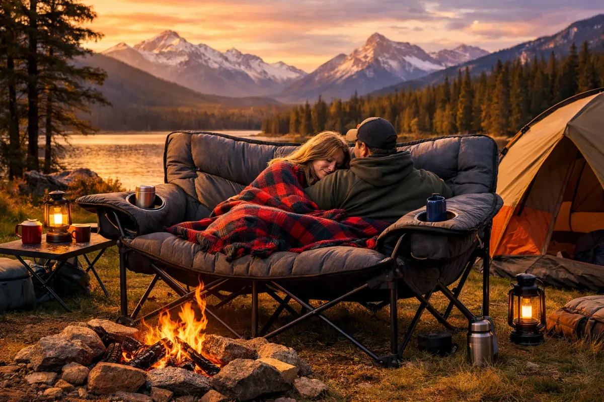 Ultimate Comfort with Oversized Double Camping Chair