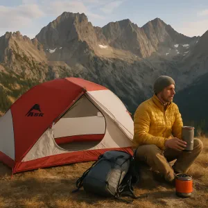 Explore the freedom of solo camping with the MSR Hubba Hubba tent