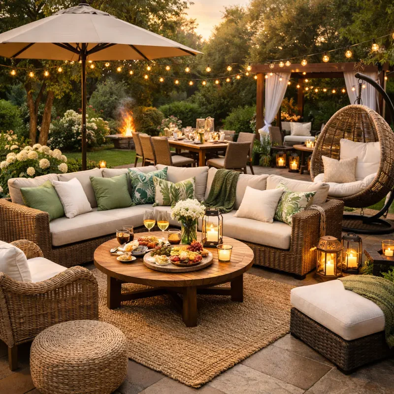 Create a cozy and inviting space for your next backyard gathering