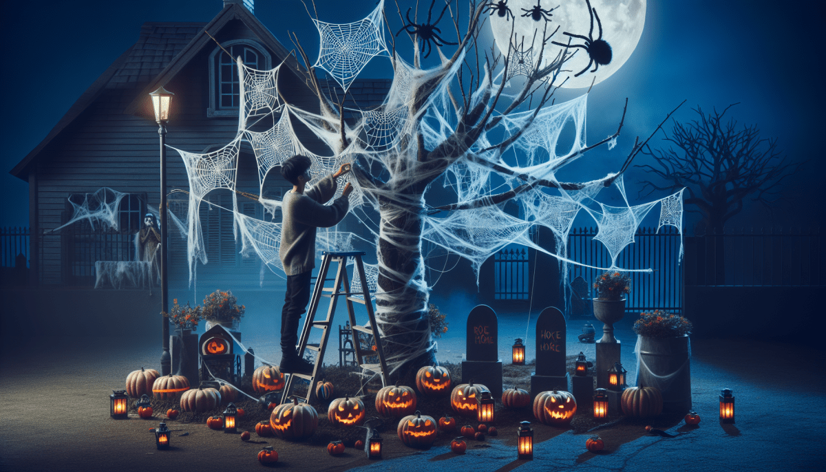 Mastering the Art of Applying Fake Spider Webs Outdoors for Halloween