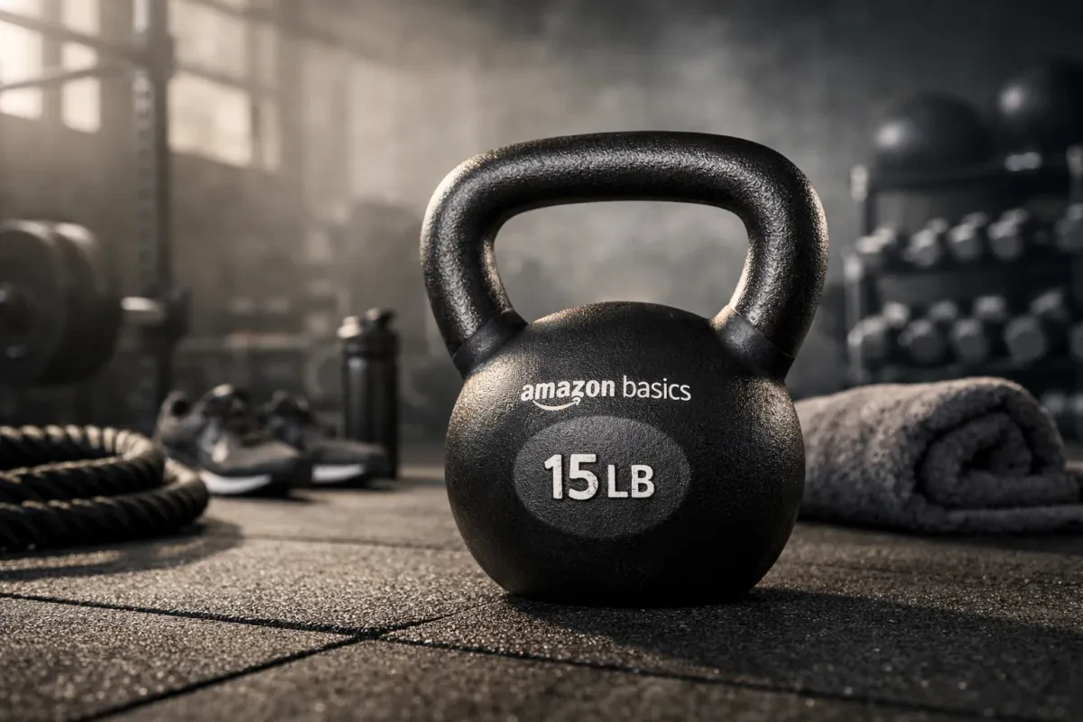 Get Fit with the 15 lb Amazon Basics Kettlebell