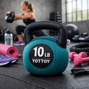 Experience a fun and effective workout with the YOTTOY 10 LB Soft Kettlebell