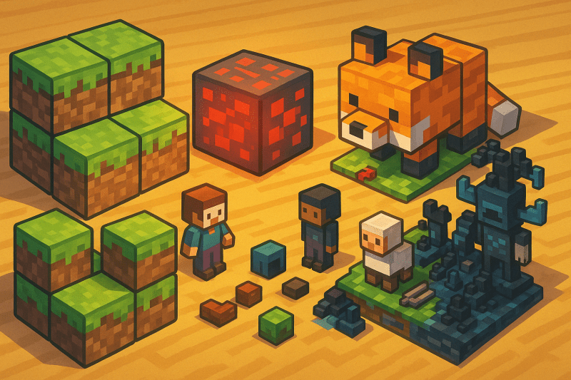 A parent‑friendly roundup of magnetic cube worlds, light‑up ore lamps, LEGO® biome kits, and Craft‑A‑Block figures—all in stock on Amazon.
