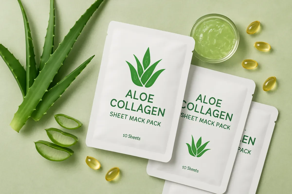 Rejuvenate with Aloe Collagen Sheet Mask Pack