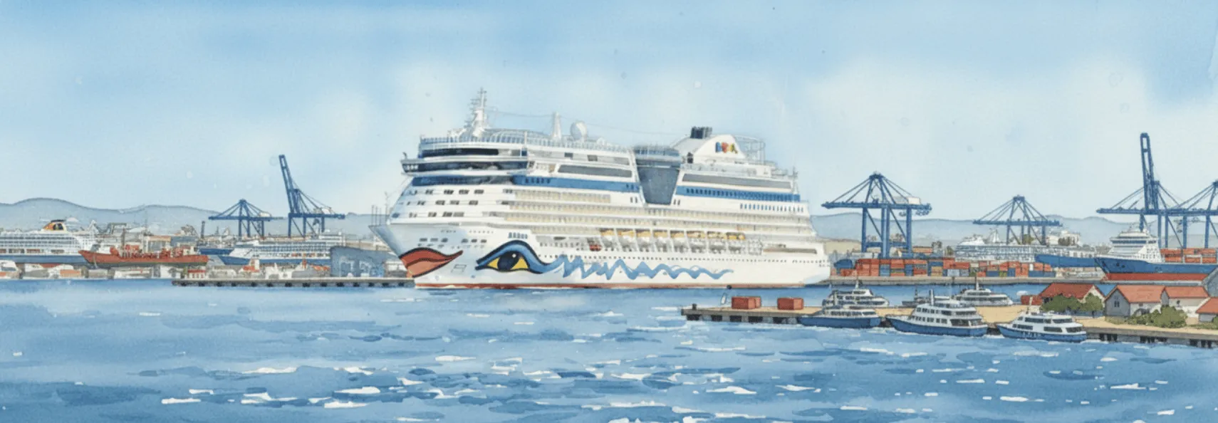 The Essential Cruise Shop's expert guide to AIDA Cruises, featuring one of their signature cruise ships.