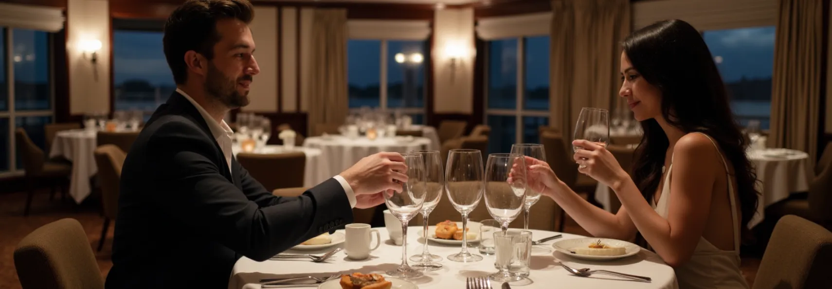 A collage showing formal and casual attire on a Princess Cruises ship.