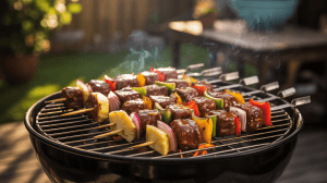 Savor the delicious combination of soy and ginger in these flavorful beef kebabs