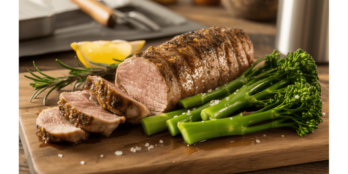 Delicious Grilled Pork Tenderloin with Broccolini Recipe