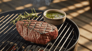 Savor the juicy flavors of perfectly grilled beef with a delicious garlic-herb twist