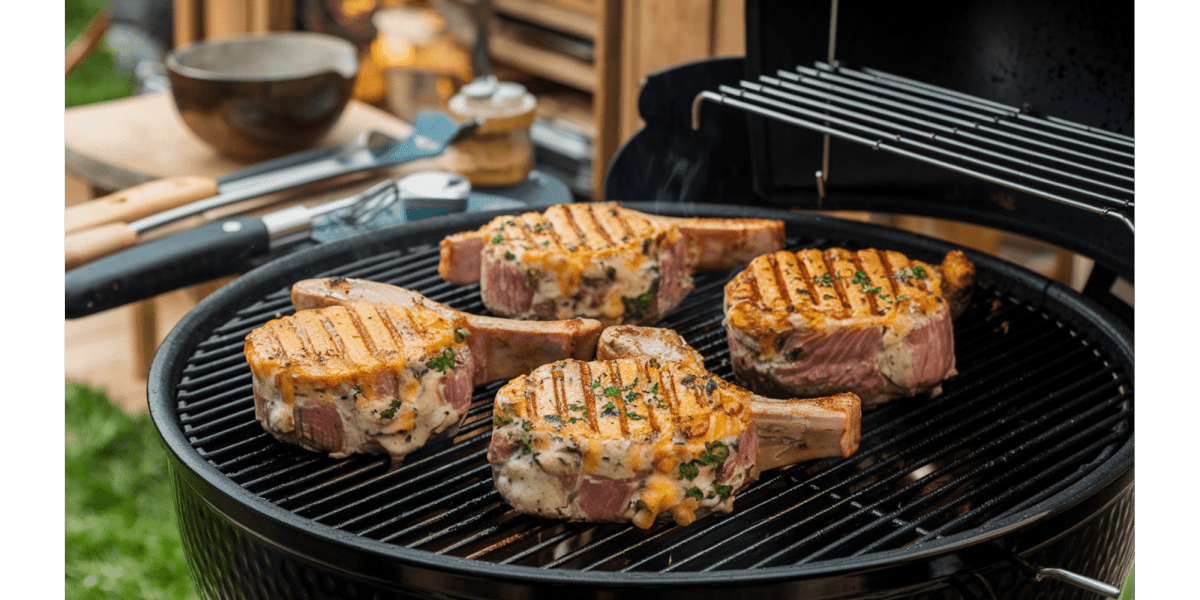 How to Grill Stuffed Pork Chops