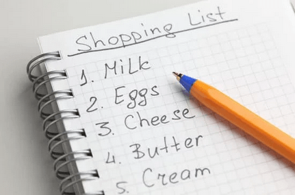 shopping list