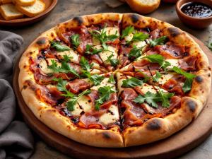 Delight in a flavorful combination of sweet figs and savory prosciutto