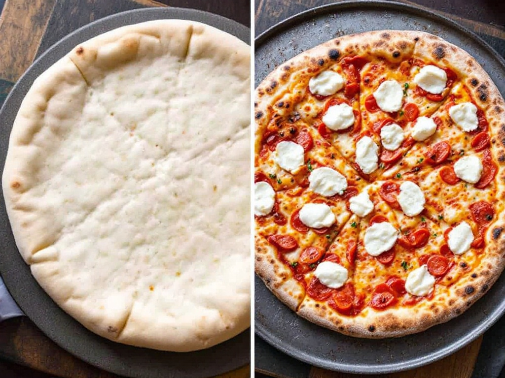 A comparison of a pizza cooked on a pizza steel versus one cooked on a pizza stone