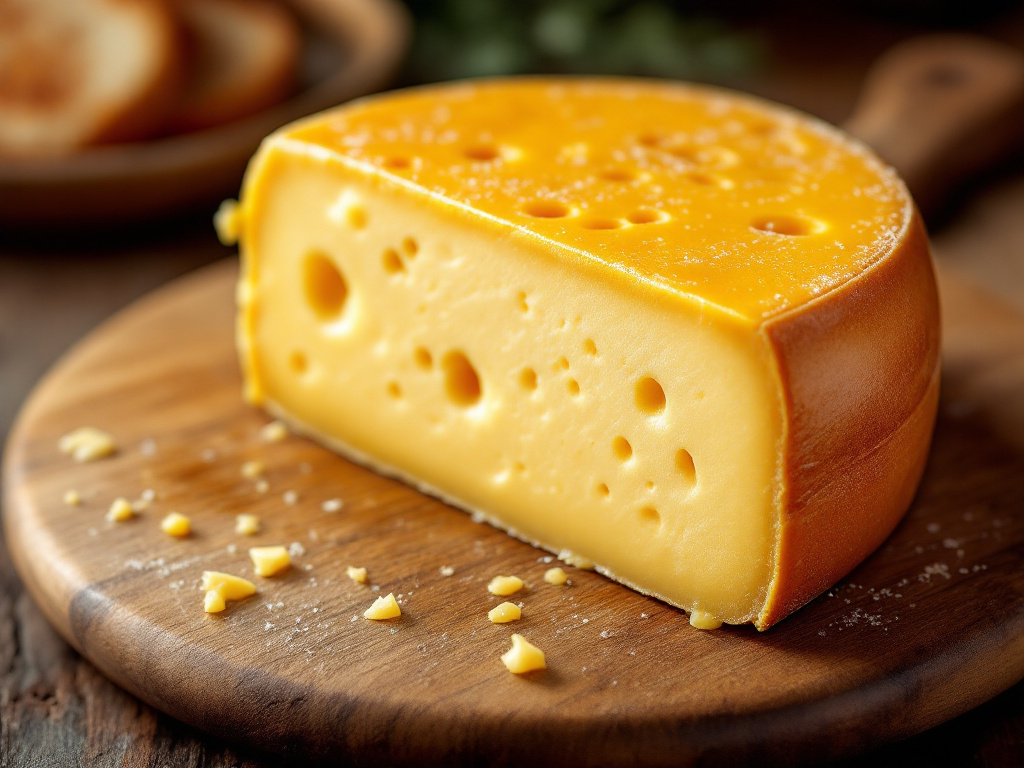Raclette Cheese - A Swiss cheese with a nutty flavor and excellent melting qualities.