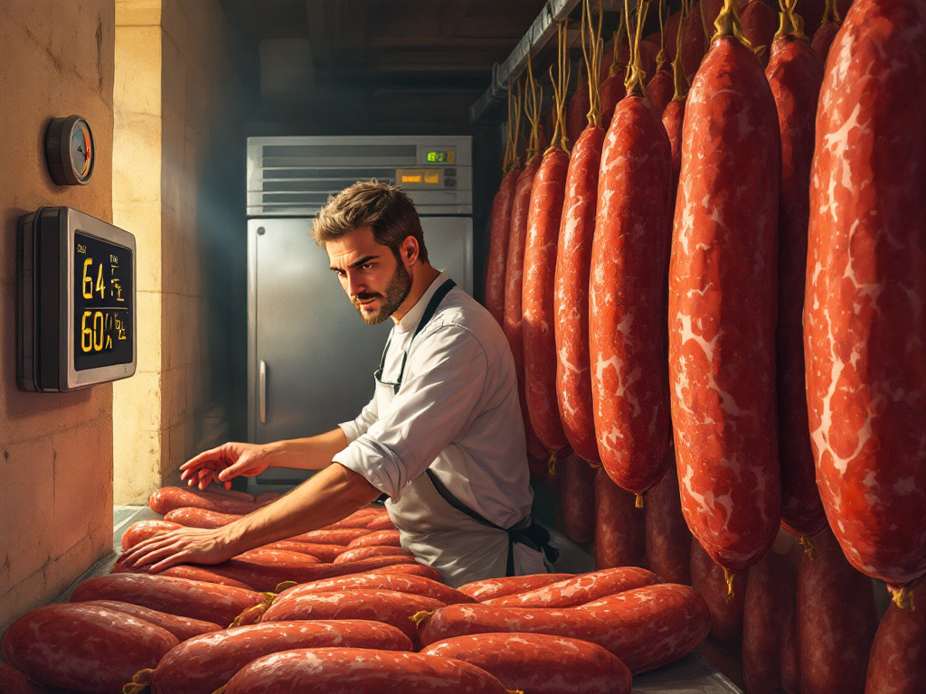 Controling the weight while curing salami at home