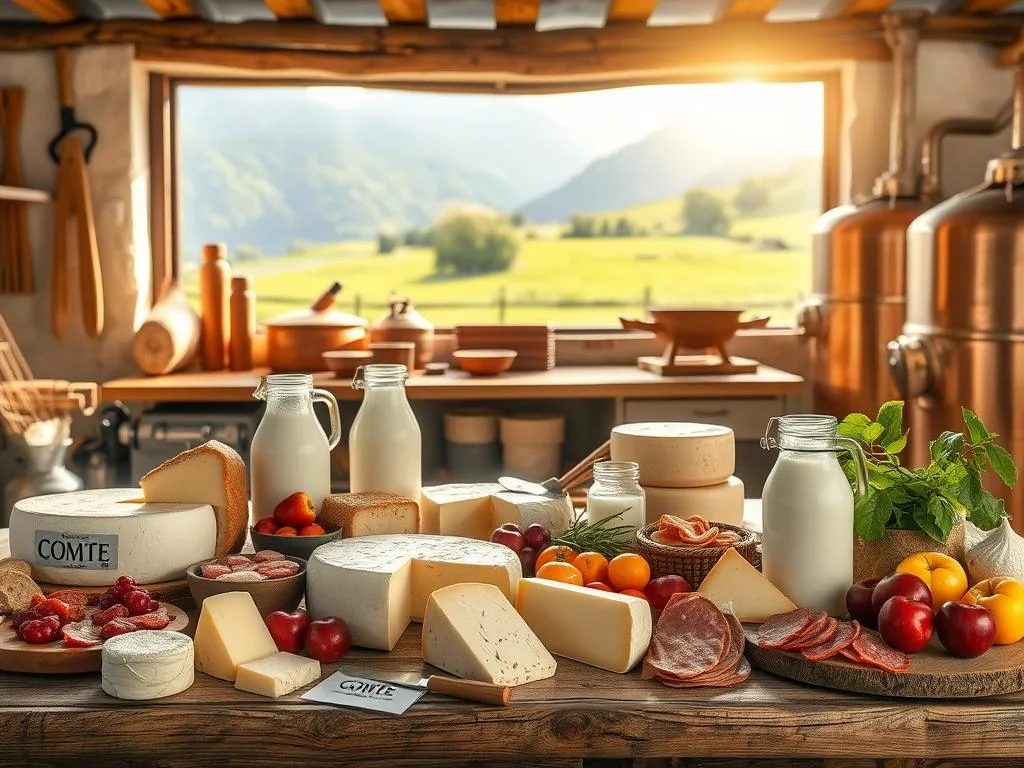 Exploring Comté: France’s Mountain Cheese Masterpiece Comté, French cheese, mountain cheese, cheese production, French dairy, cheese aging, cheese tasting