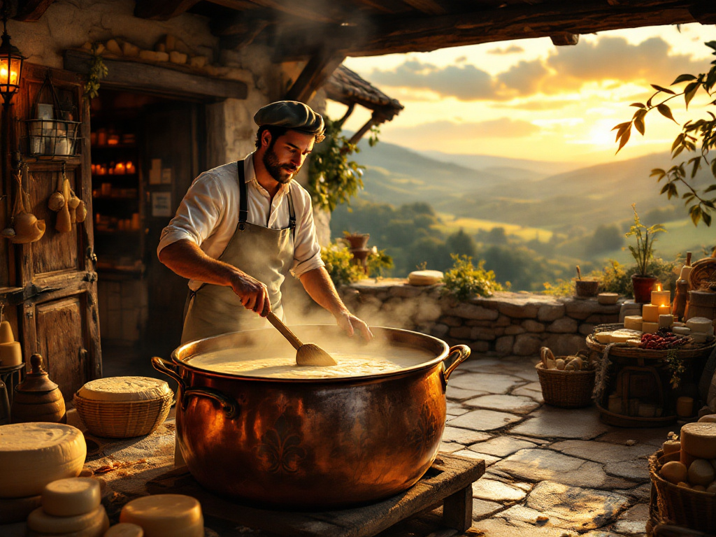 Unveiling Traditional French Cheese Making Techniques: Monks refining their cheese-making skills.