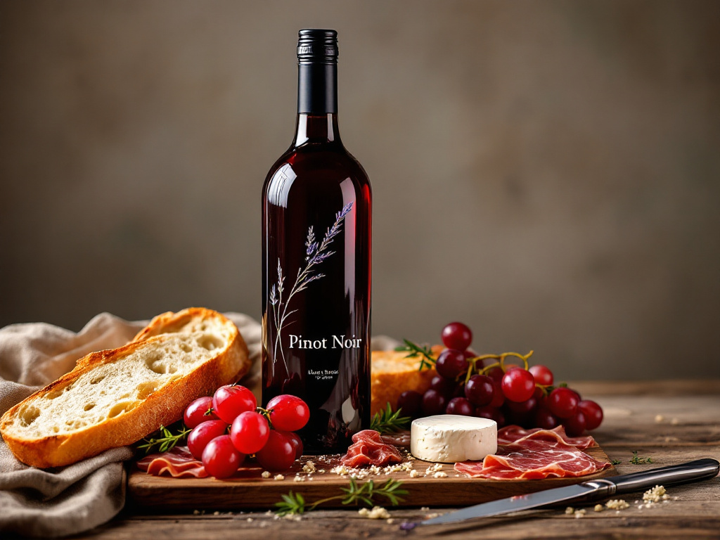 Pinot Noir paired with a charcuterie board