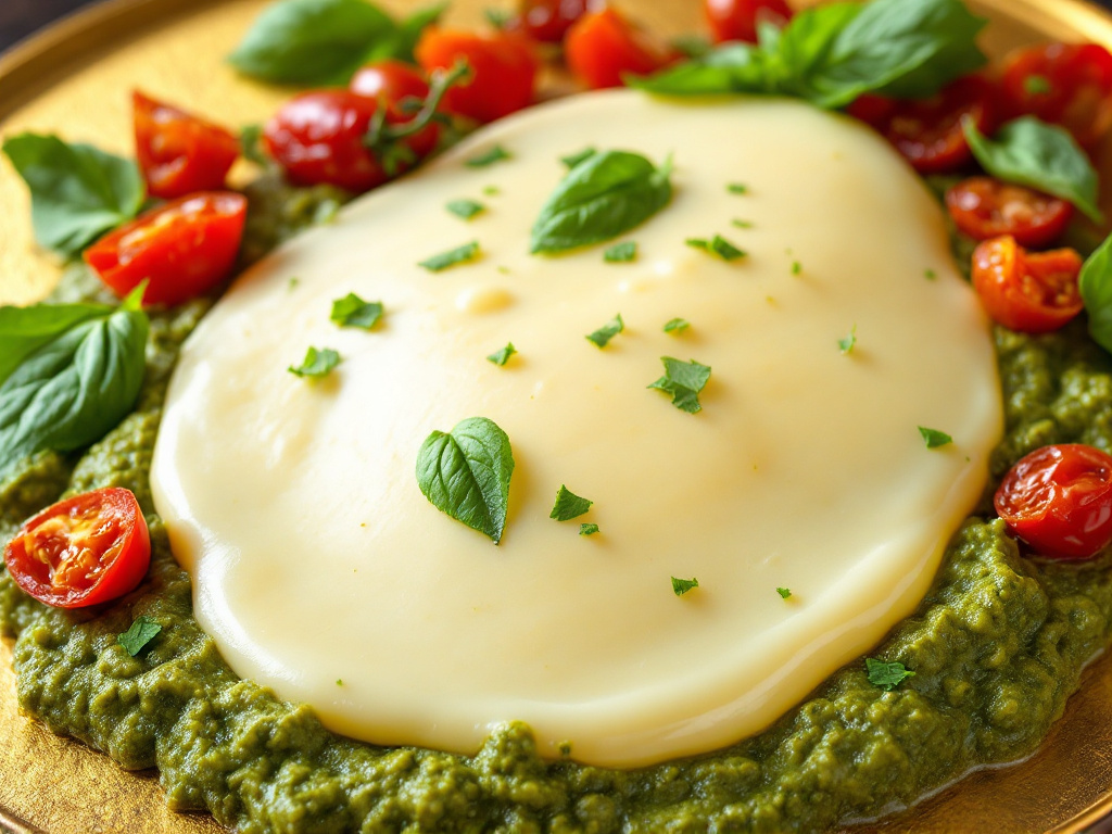 A Raclette with Pesto and Sun-Dried Tomatoes