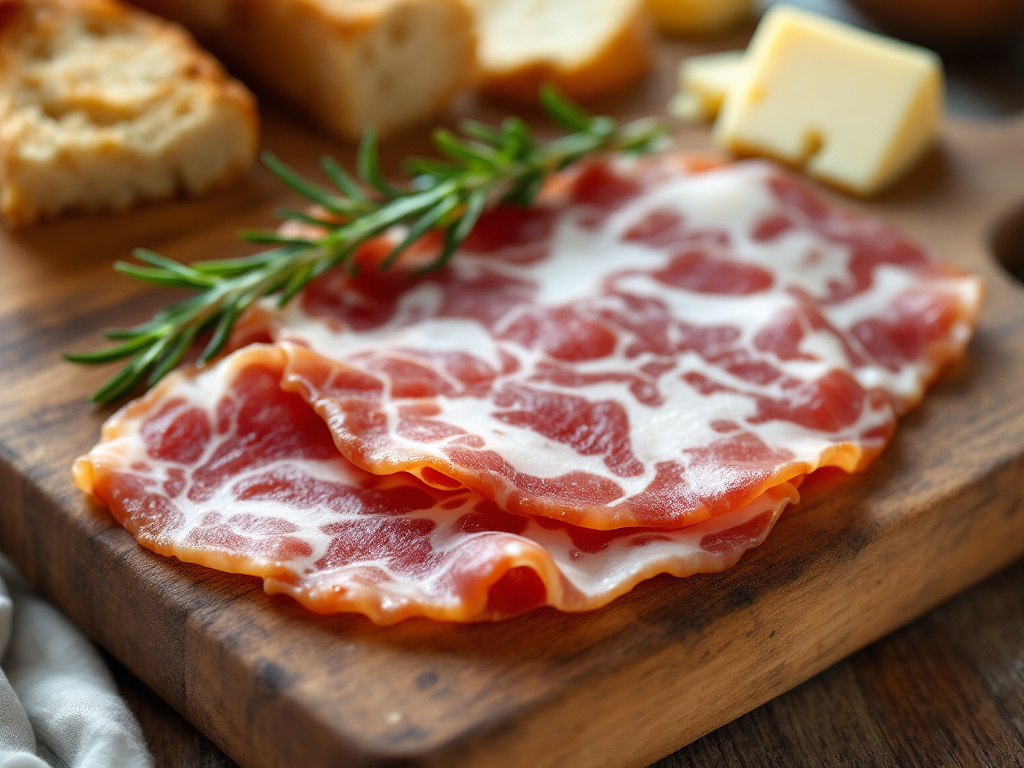 Sustainable Prosciutto - An inspiring image of a farm practicing ethical and sustainable methods for producing premium prosciutto