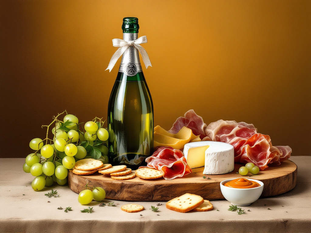 Champagne: The life of the party, pairing perfectly with charcuterie.