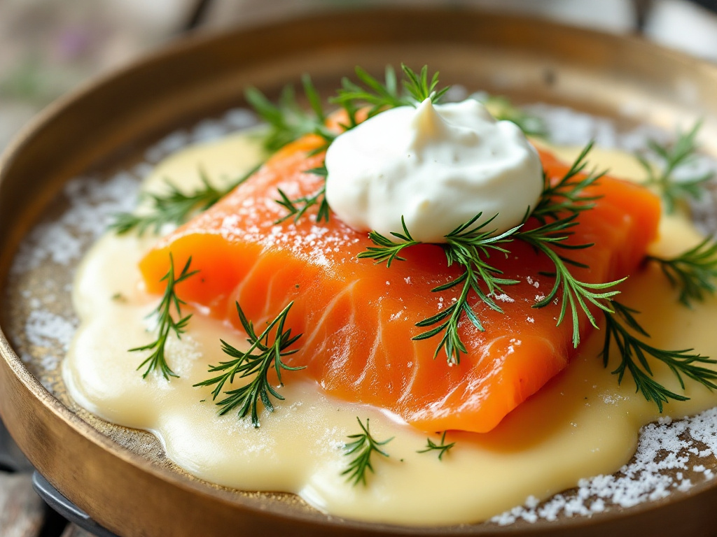 Raclette with Smoked Salmon and Dill