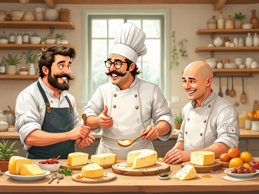 Famous chefs recommending their favorite cheese pairings and tasting techniques.