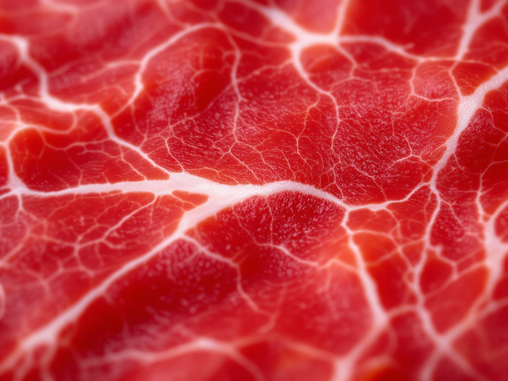 A close-up of perfectly cured meat, showcasing the ideal texture and color