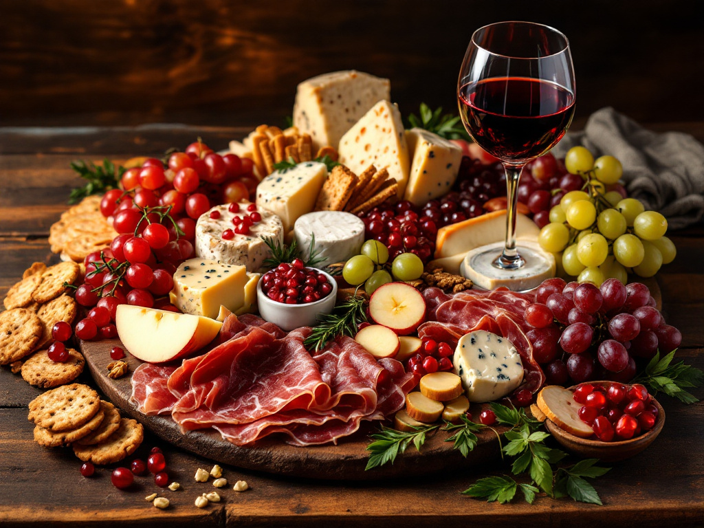  A delightful spread of charcuterie paired with the perfect French wines.