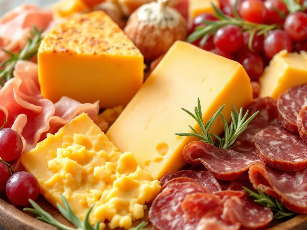 Semi-Hard and Hard Cheeses on Charcuterie