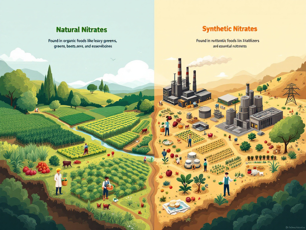 Comparing natural and synthetic nitrates, debunking common myths about their health impacts.