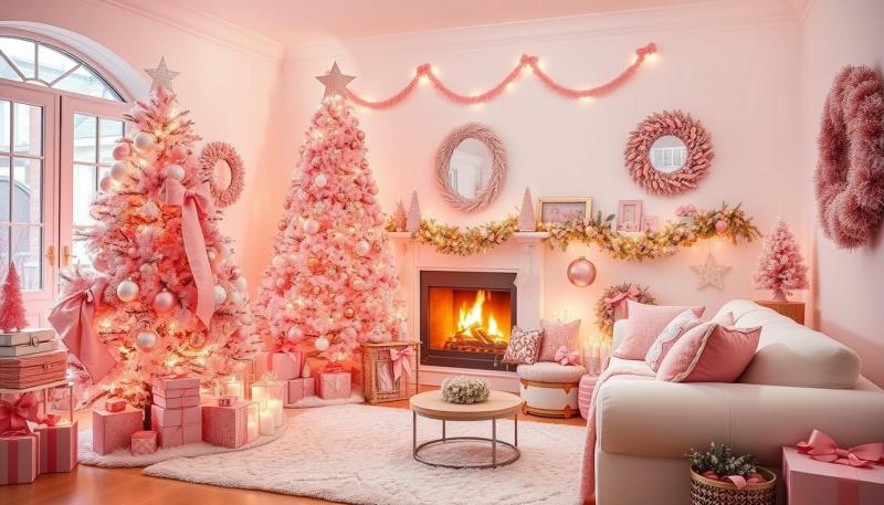 Cozy and fun ways to add a splash of pink to your holiday decor