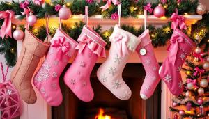 Celebrate the season with charming and festive pink decorations