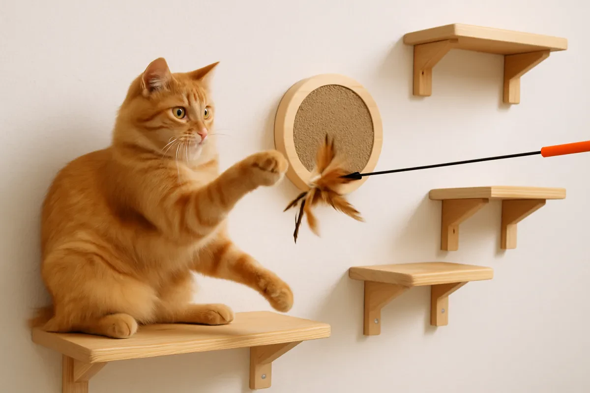 Cat Chaser Toy Cat Wall Mounted Shelves Fun