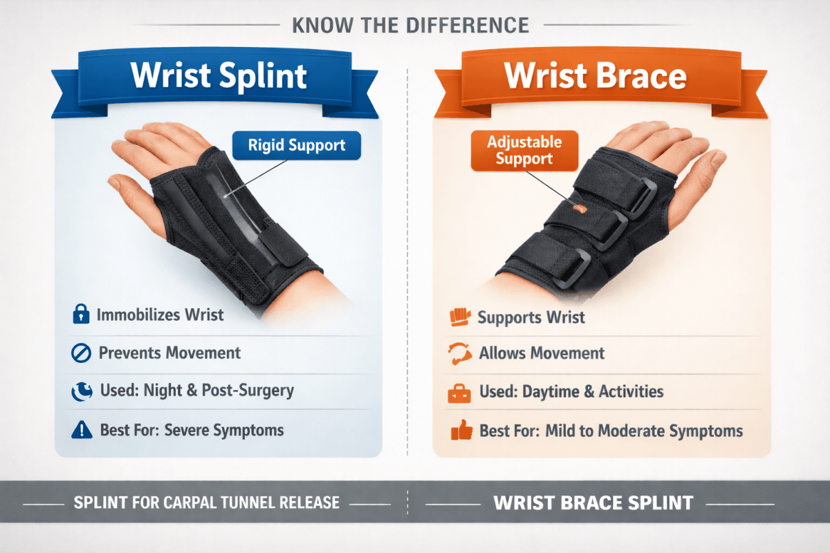 How a Wrist Splint Differs from a Brace