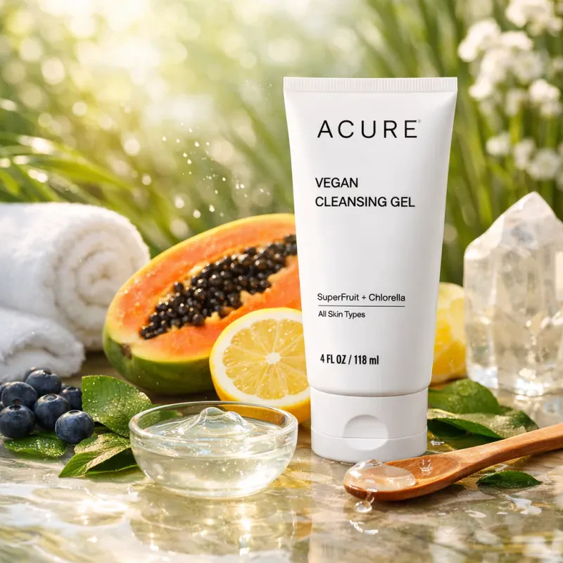 Discover the secret to fresh, radiant skin with Acure's gentle cleansing gel