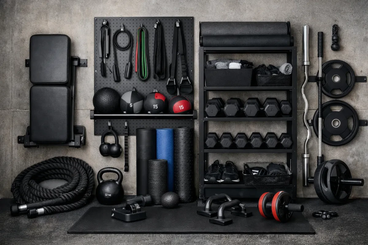 Space-Saving Tips to Store Small Home Gym Gear Efficiently