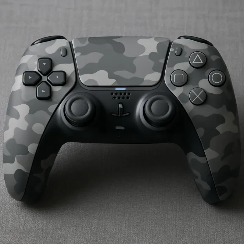 Upgrade your gaming setup with this sleek gray camo controller that looks as good as it performs