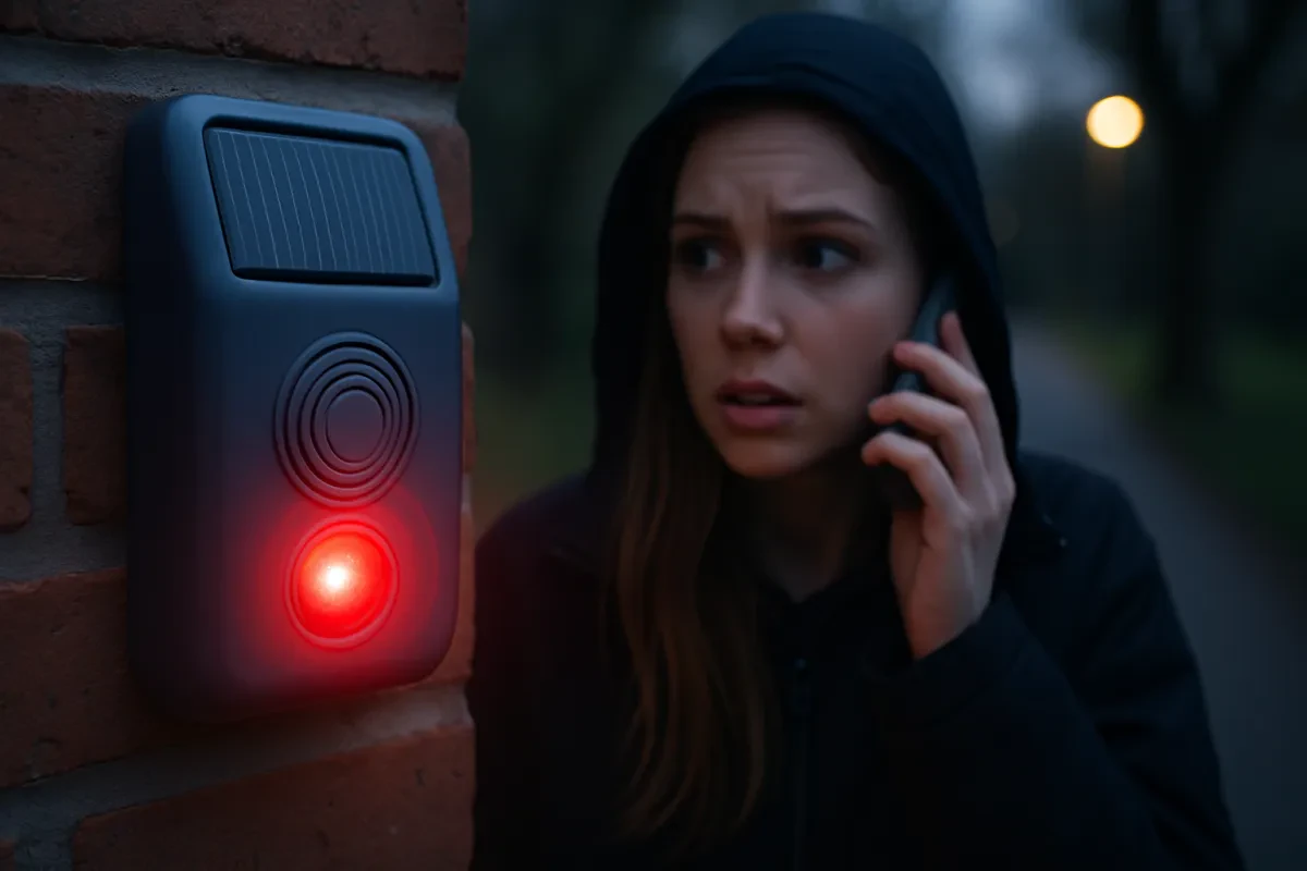 Powerful Solar Alarm Keeps Women Safe