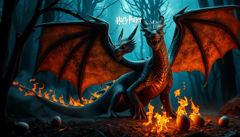Discover the enchanting dragons that fly through Harry Potter's world