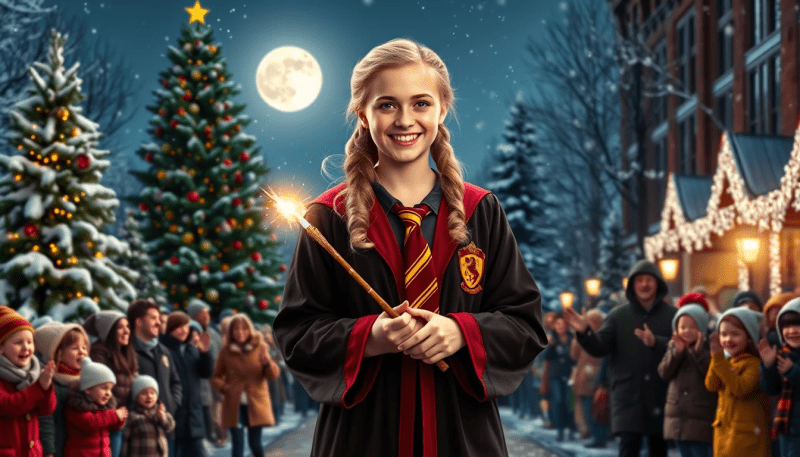 Julianne Hough Brings the Magic of the Holidays to Life with a Harry Potter Twist