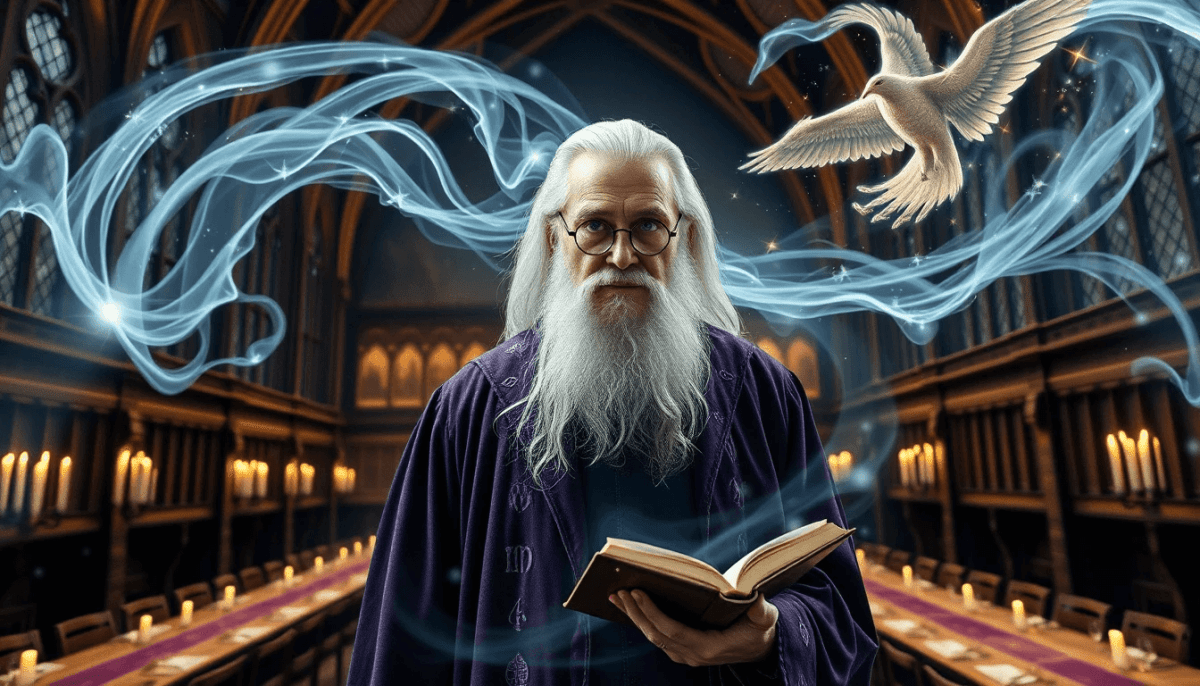 Professor Albus Dumbledore Reveals Ancient Magic Secrets at Hogwarts