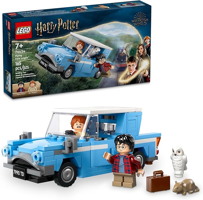 LEGO Harry Potter Flying Ford Anglia car building set with minifigures