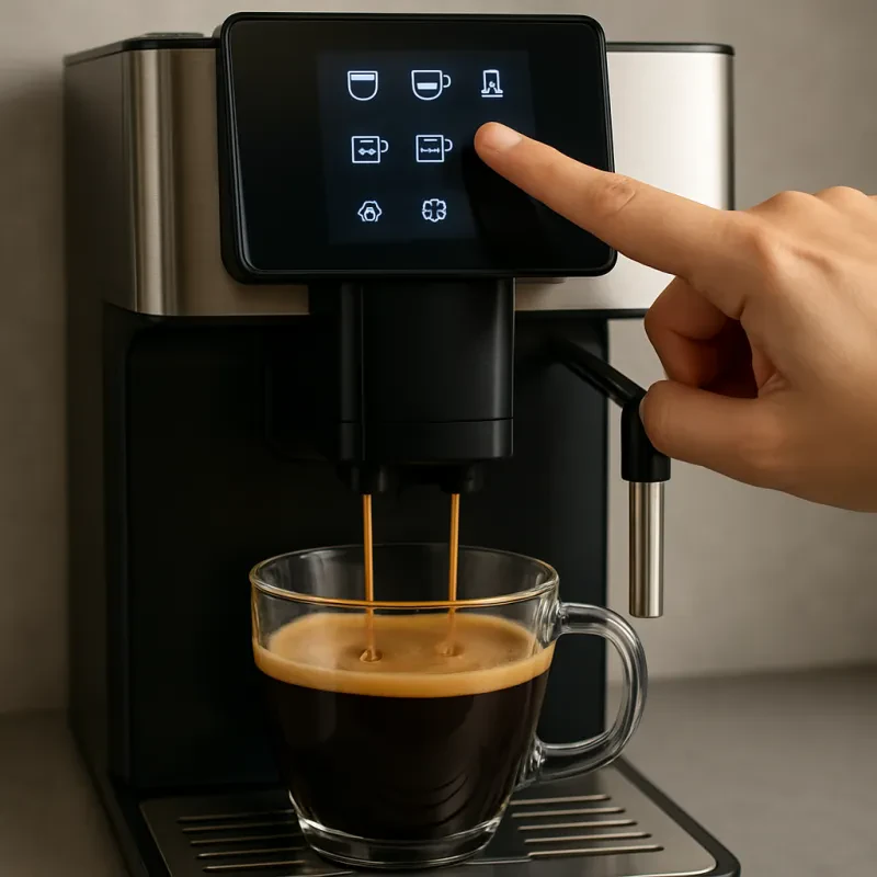 Discover the ease and fun of making espresso with touchscreen technology