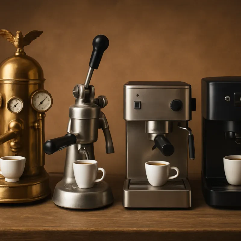 Discover the fascinating journey of espresso machines through the years